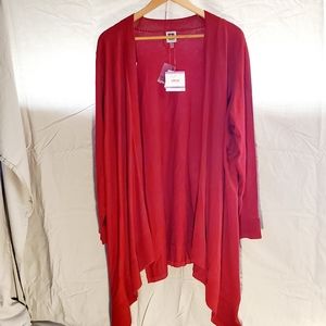 Anne Klein Red Open front Cardigan